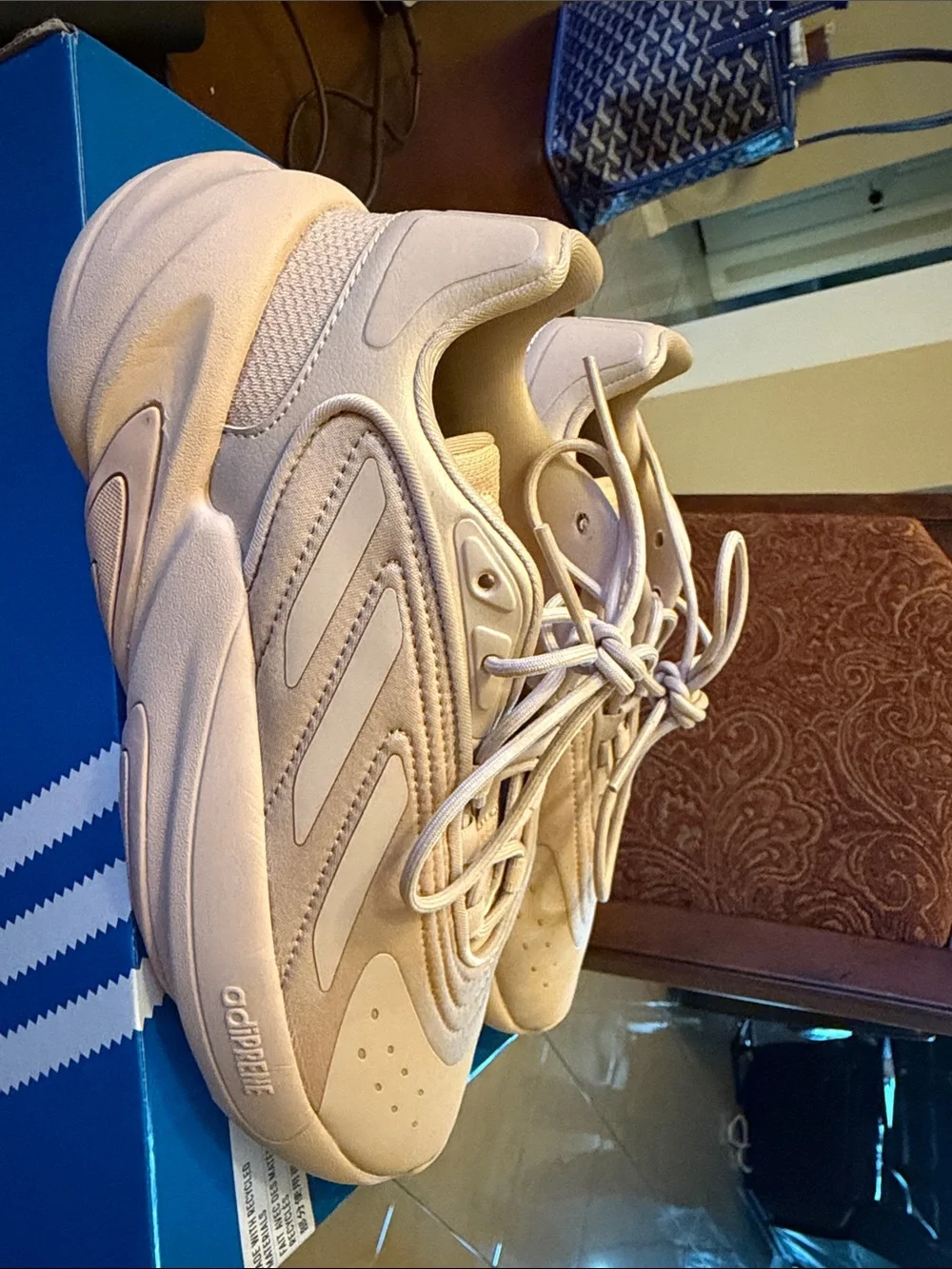 adidas Kids Neutral Beige Lace-Up Sneakers